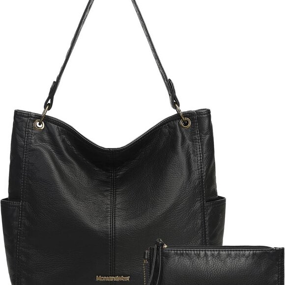 Handbags - Hobo Purses for Women Soft Top Handle Shoulder Bag with Wallet Set